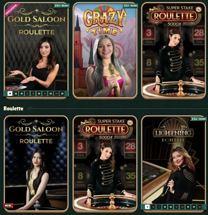 Roulette Live variants